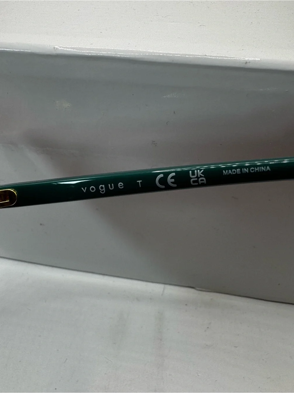 Vogue Sunglasses — Light Green Frame with Brown Gradient Lenses